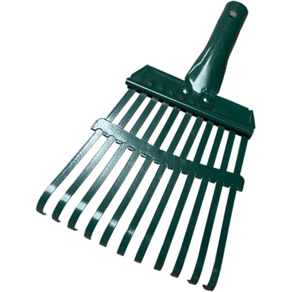 11-Tooth Carbon Steel Lawn Rake Head – 10 x 6 in Replacement Rake Head (Pre-Drilled)