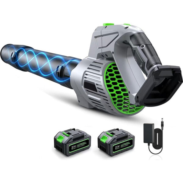Cordless Electric Leaf Blower – 680 CFM, 5-Speed, 2 Batteries & Charger, Handheld Lawn Blower